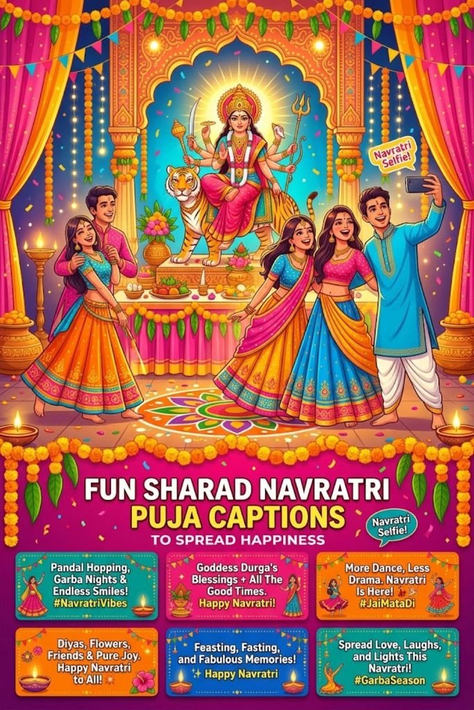 Fun Sharad Navratri Puja Captions To Spread Happiness