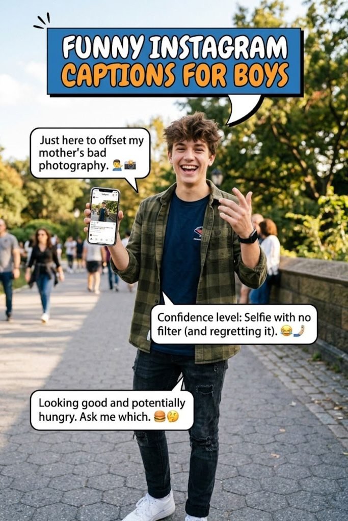 Funny Instagram Captions for Boys