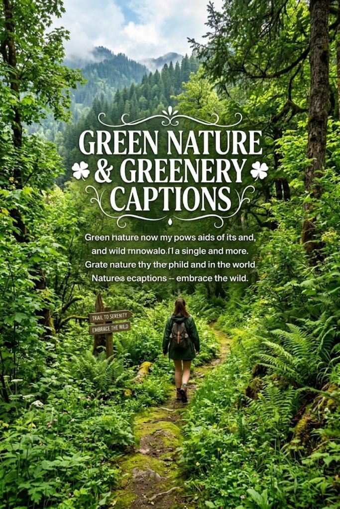 Green Nature and Greenery Captions 🍀