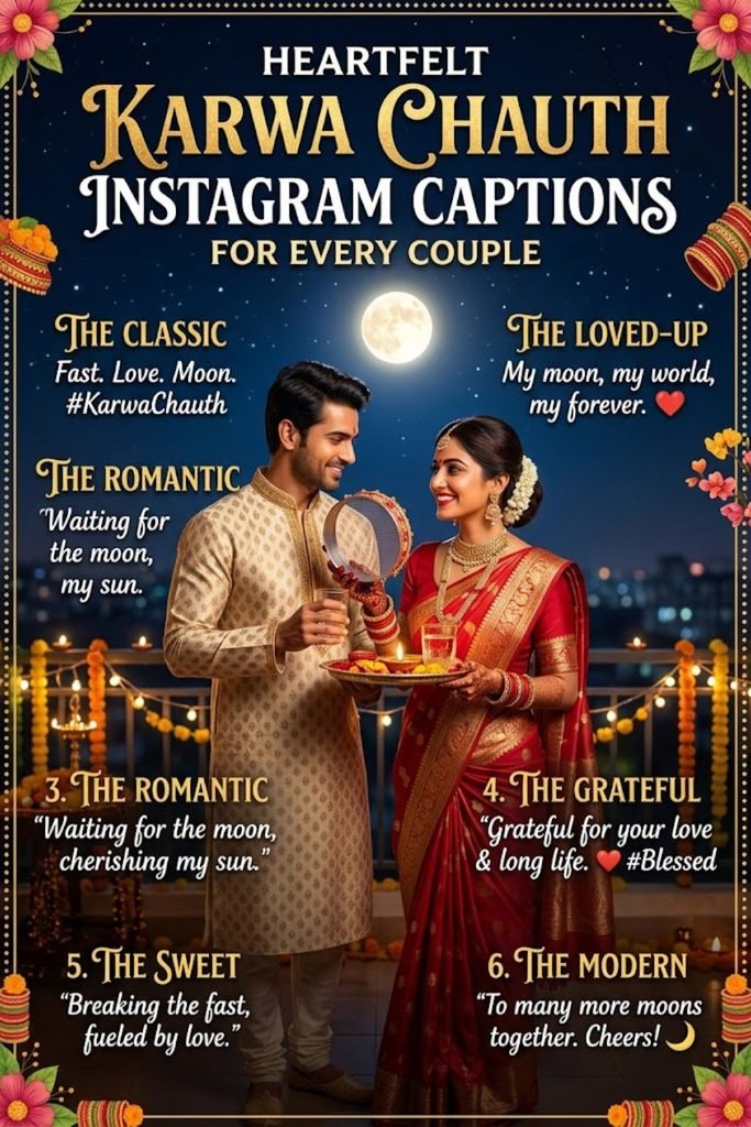 Heartfelt Karwa Chauth Instagram Captions For Every Couple