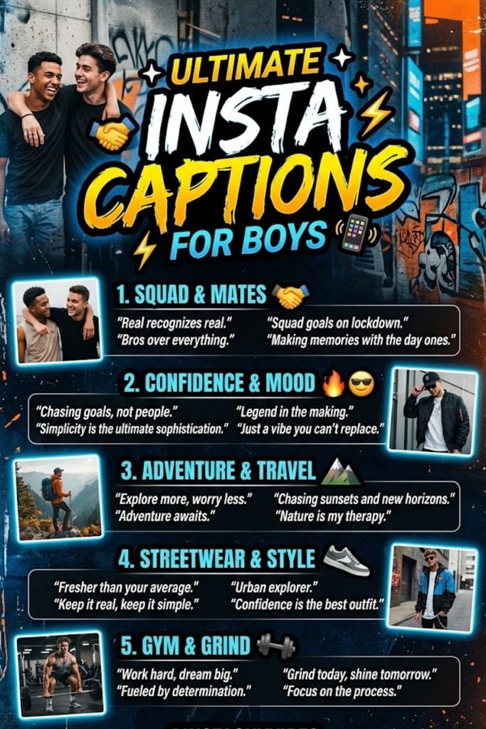 Insta Captions for Boys