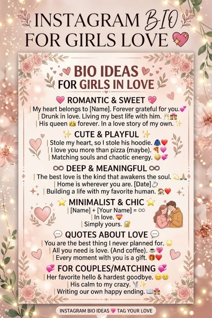 Instagram Bio for Girls Love