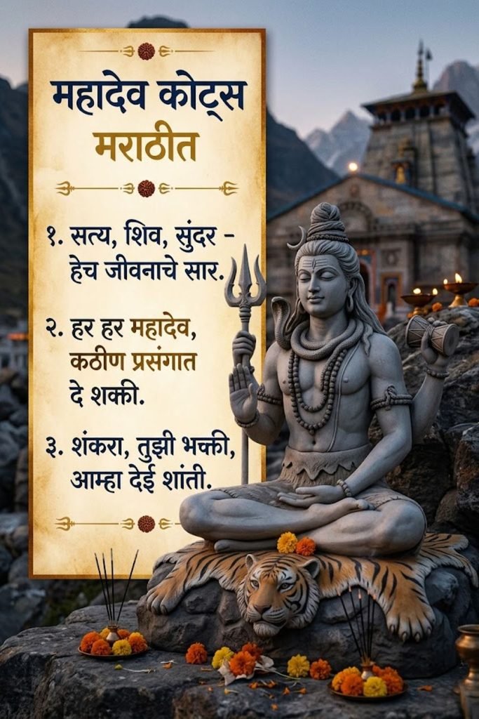 Mahadev Quotes in Marathi Text