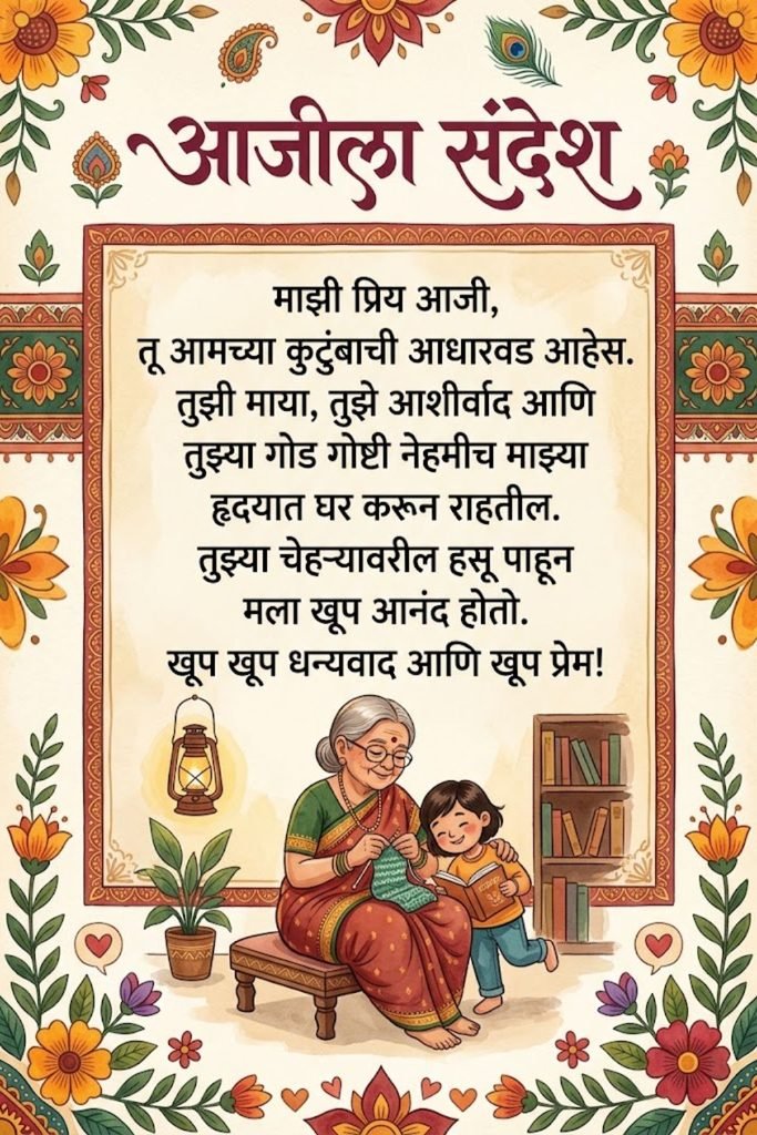 Message for Aaji in Marathi