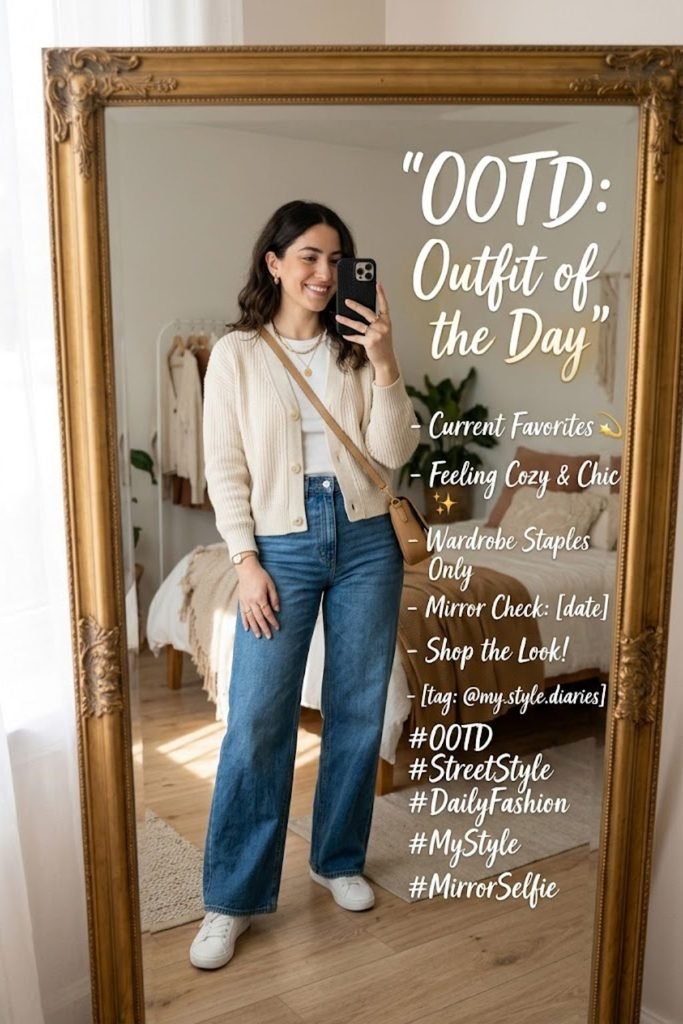 Outfit of the Day Mirror Captions