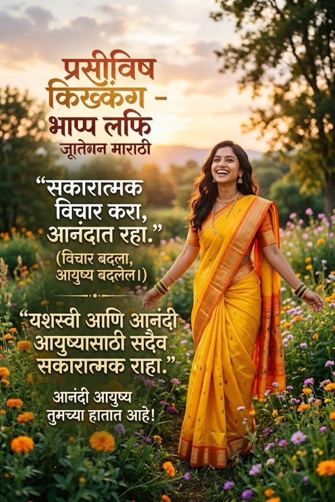 Positive Thinking Happy Life Quotes in Marathi