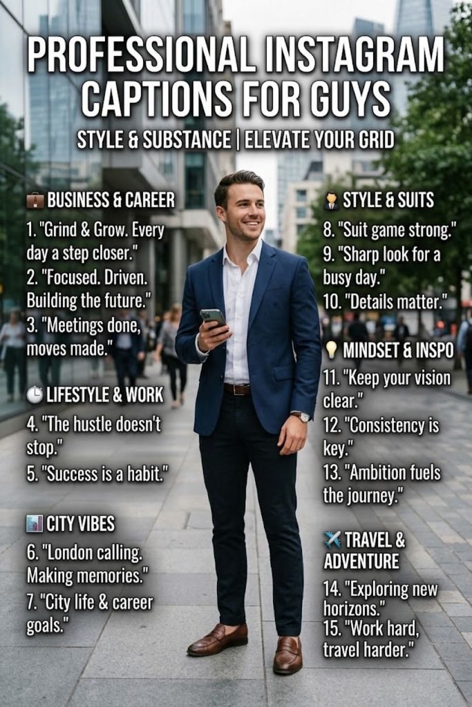 Professional Instagram Captions for Guys