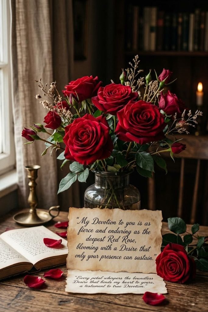 Red Rose Quotes About Desire and Devotion