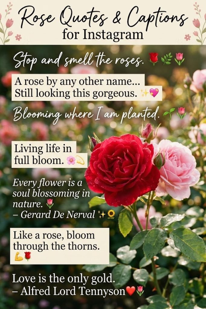 Rose Quotes and Captions for Instagram