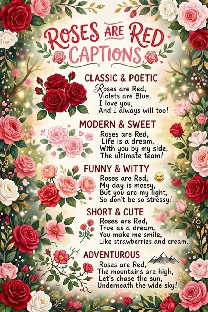 Roses Are Red Captions