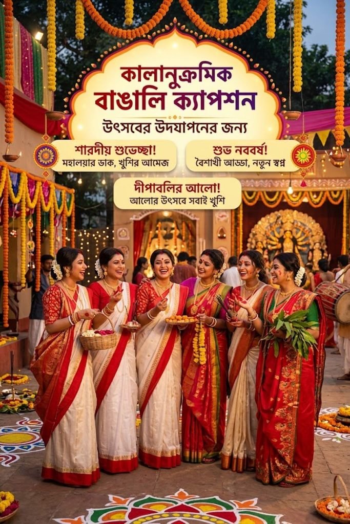 Seasonal Bengali Captions for Festive Celebrations