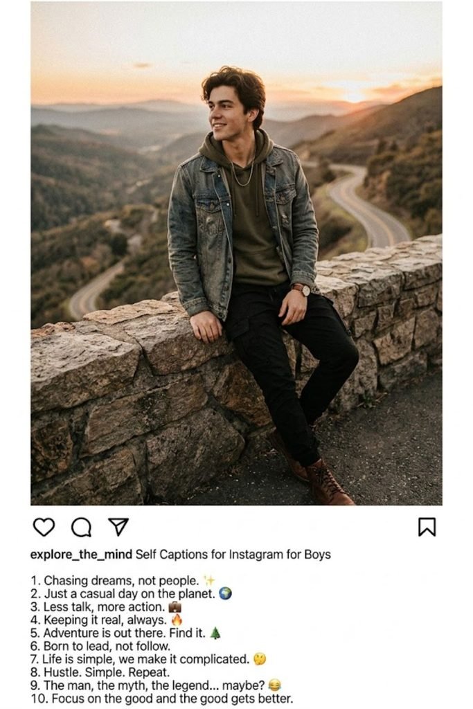 Self Captions for Instagram for Boys