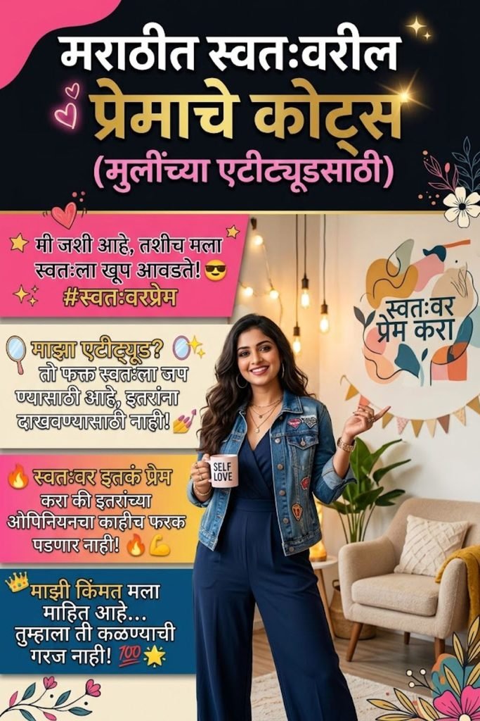 Self Love Quotes in Marathi for Girl Attitude