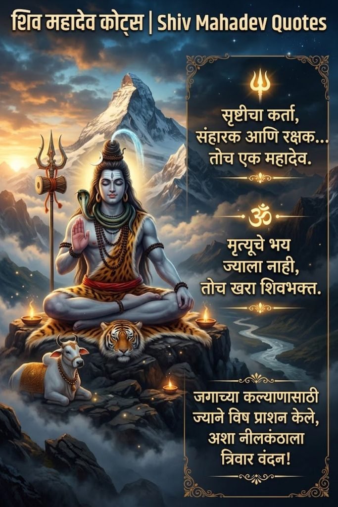 Shiv Mahadev Quotes in Marathi