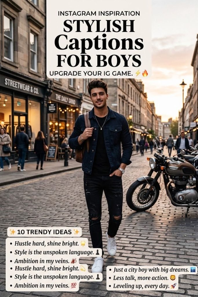 Stylish Instagram Captions for Boys