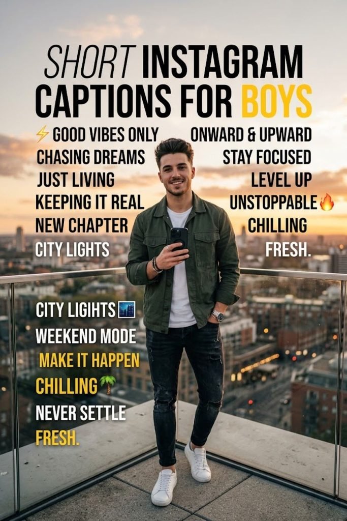 Short Instagram Captions for Boys
