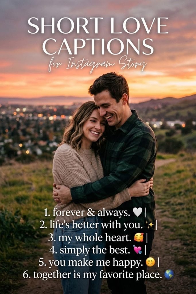 Short Love Captions for Instagram Story