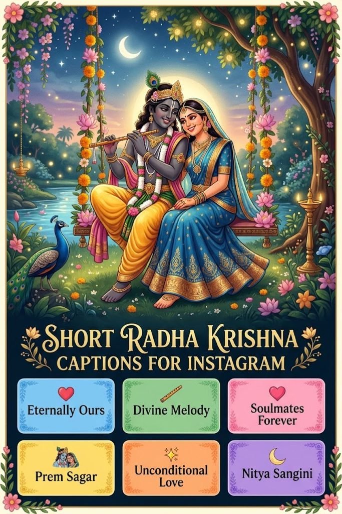 Short Radha Krishna Captions for Instagram