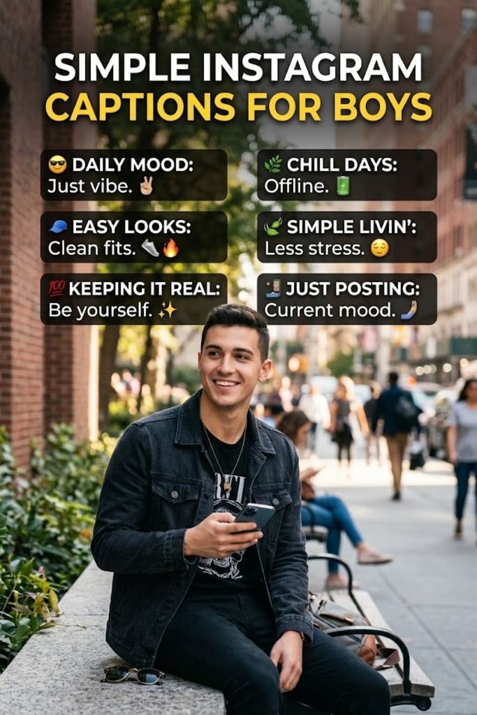 Simple Instagram Captions for Boys