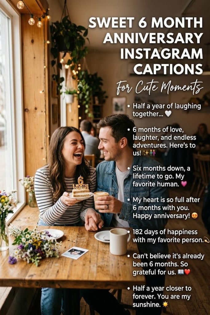 Sweet 6 Month Anniversary Instagram Captions for Cute Moments