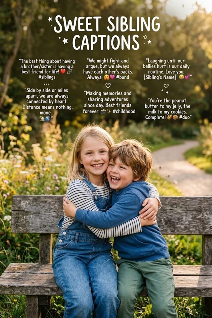 Sweet Sibling Captions
