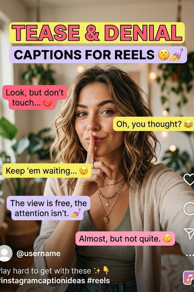 Tease Denial Captions for Instagram Reels