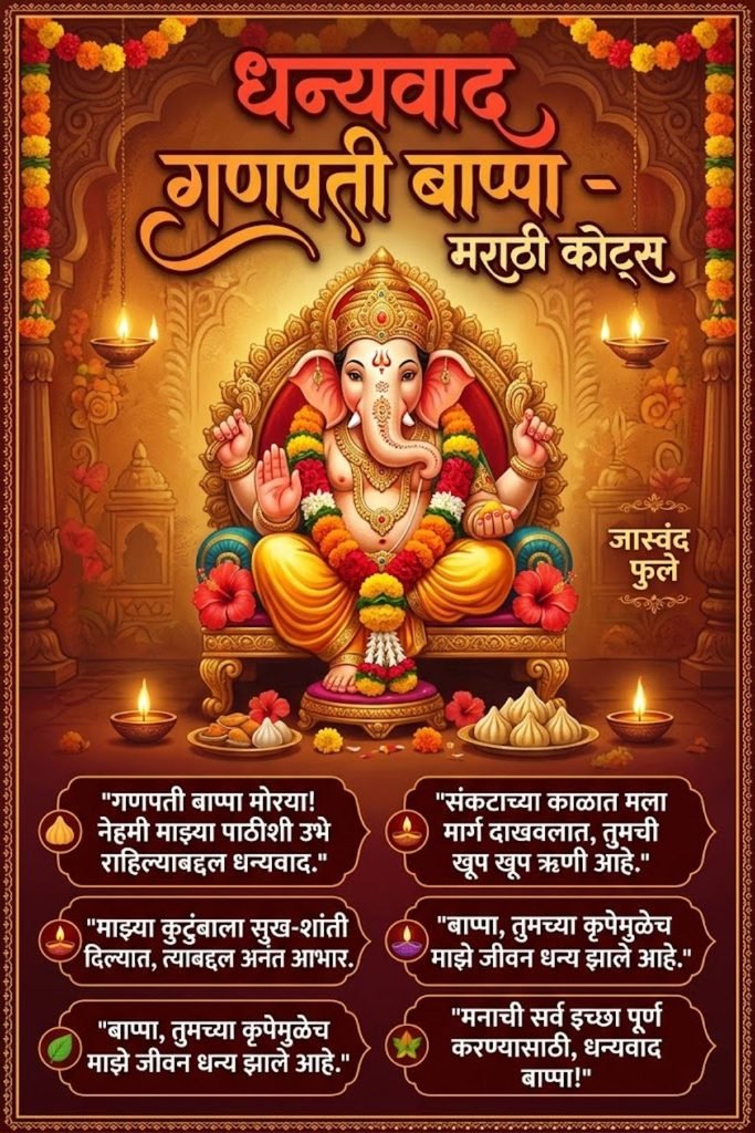 Thank You Ganpati Bappa Quotes In Marathi