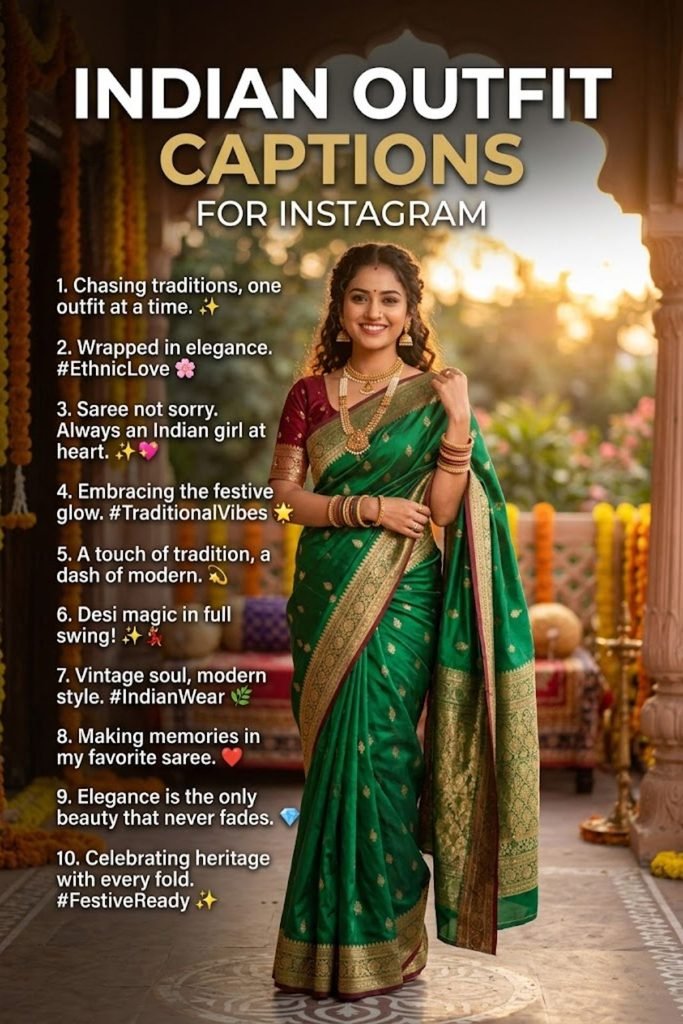 Indian Outfit Captions for Instagram
