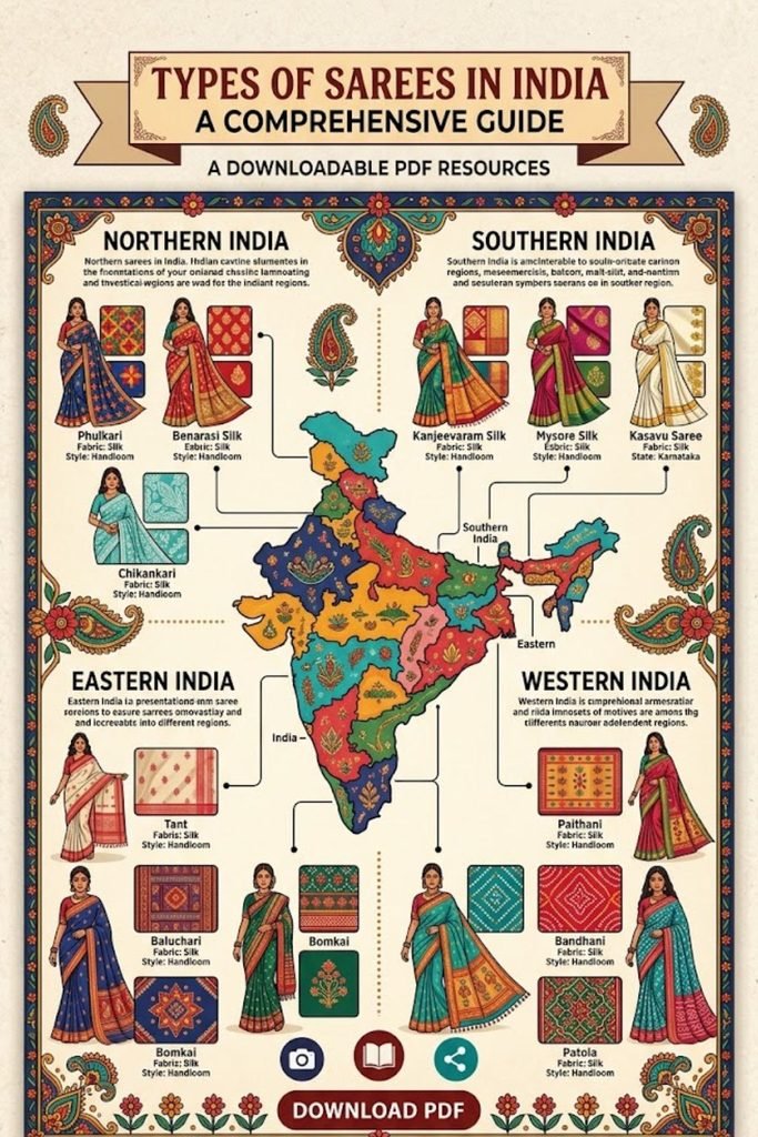 Types of Sarees in India PDF