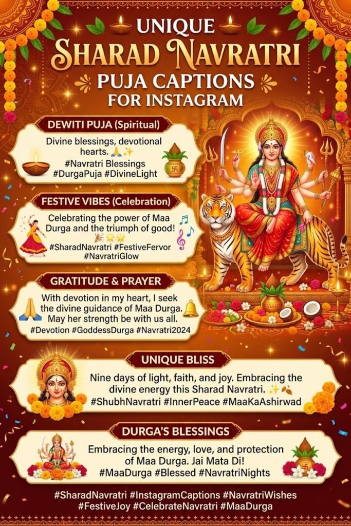 Unique Sharad Navratri Puja Captions For Instagram To Celebrate