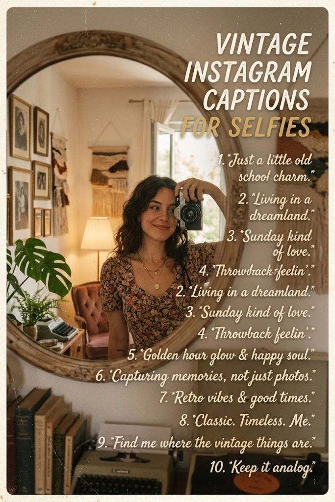 Vintage Instagram Captions for Selfies