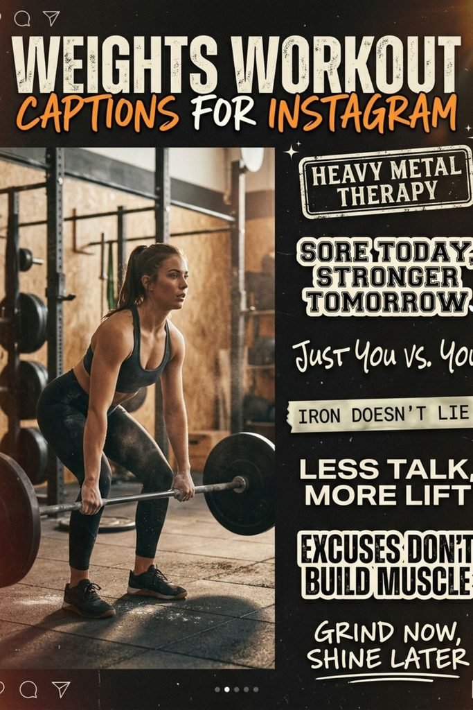 Weights Workout Captions for Instagram